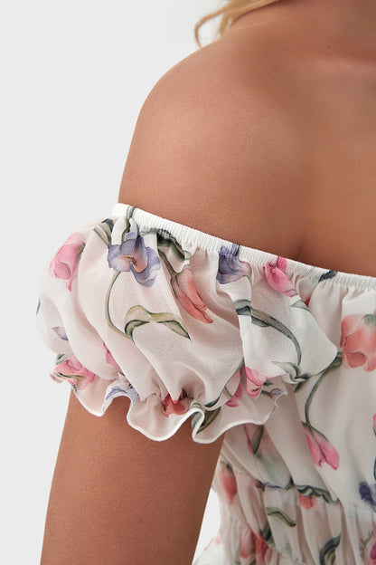 Off-Shoulder Ruffle Dress