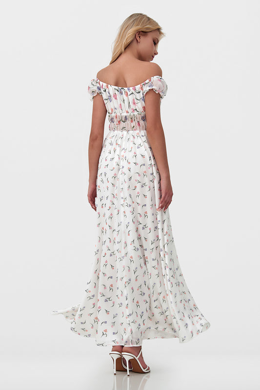 Off-Shoulder Ruffle Dress