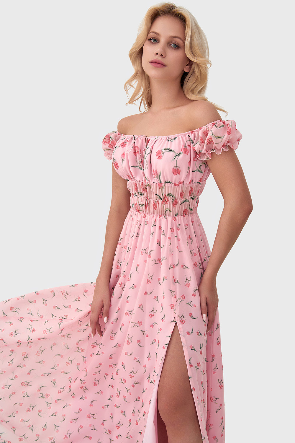 Off-Shoulder Ruffle Dress