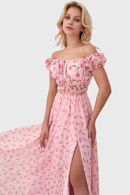 Off-Shoulder Ruffle Dress