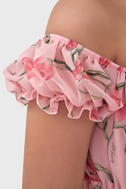 Off-Shoulder Ruffle Dress
