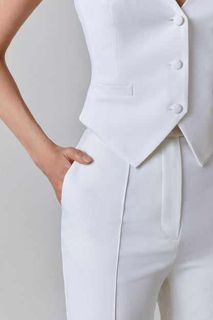 Flared suit trousers