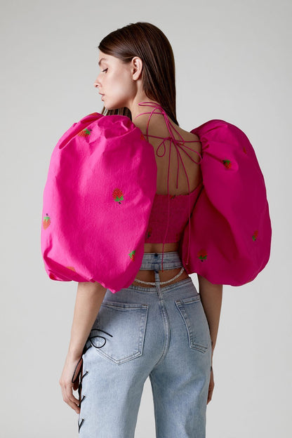 Crop Top with Puffs