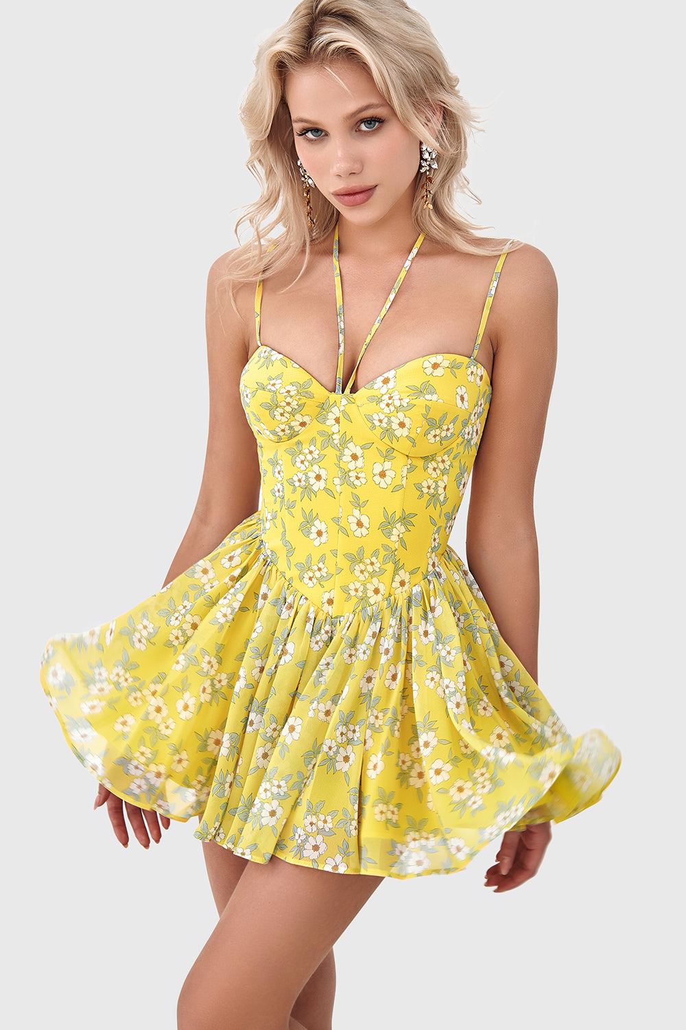 Floral Sculpted Corset Romper