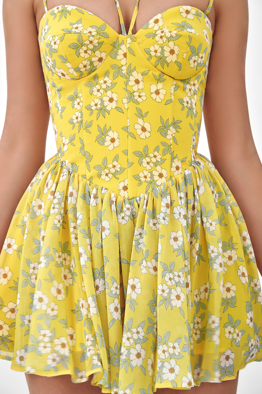 Floral Sculpted Corset Romper