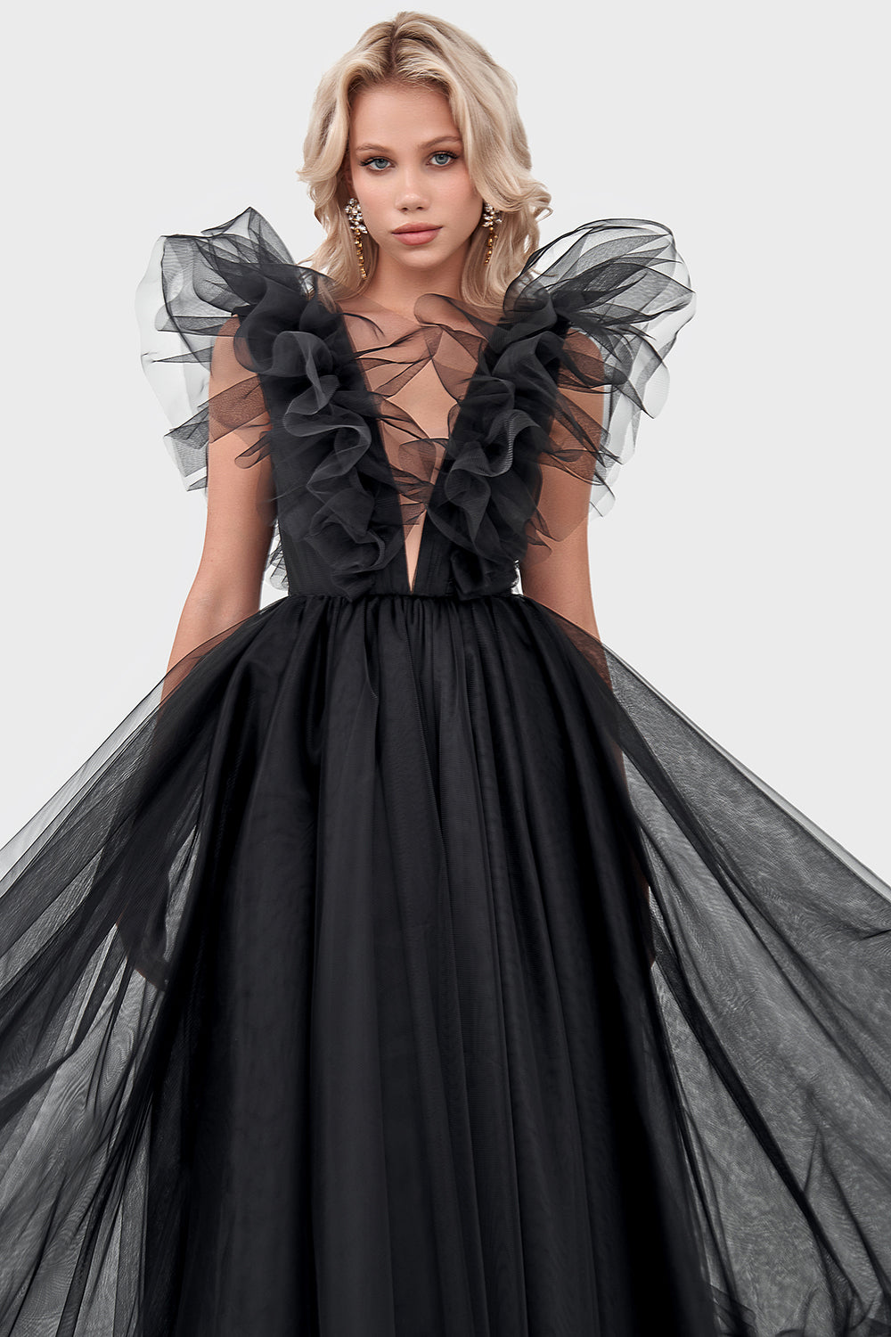 Tulle midi dress