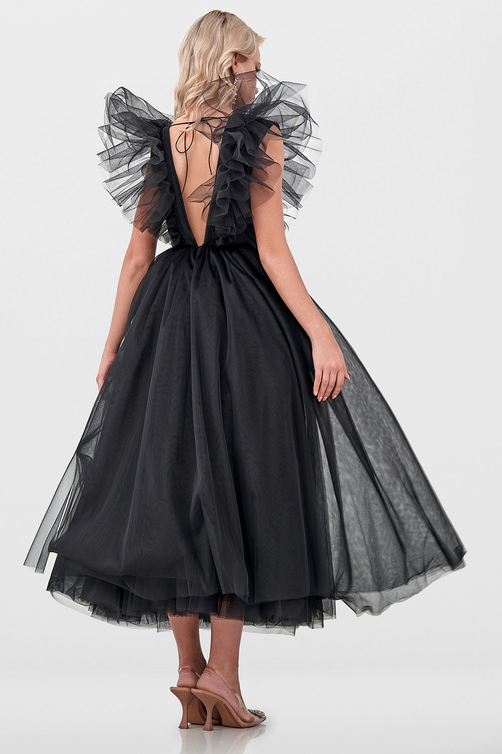 Tulle midi dress