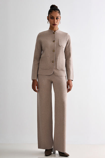 Wool-Blend Knitted Suit