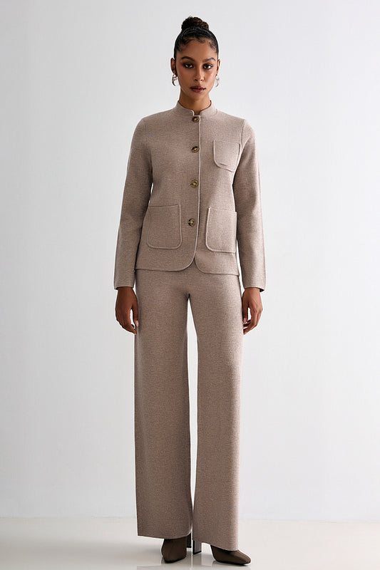 Wool-Blend Knitted Suit