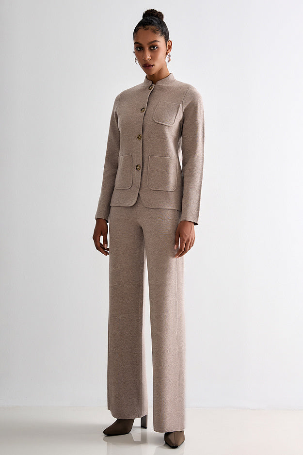 Wool-Blend Knitted Suit