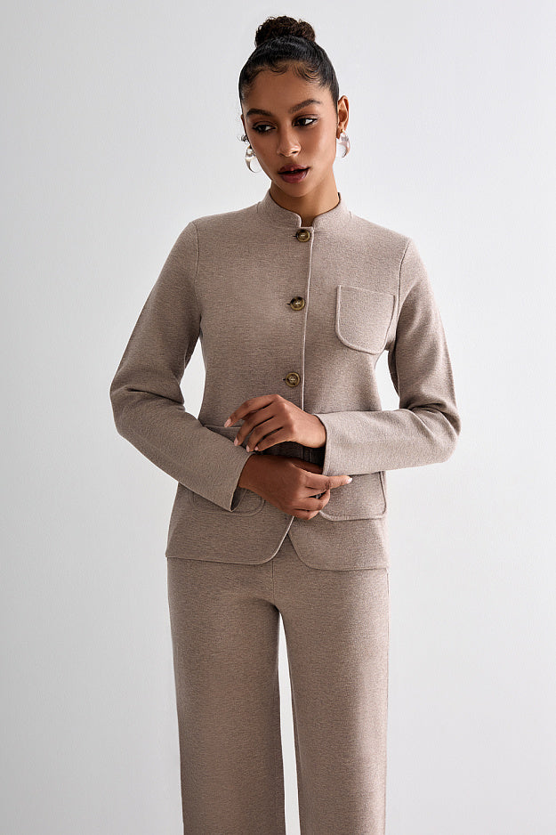 Wool-Blend Knitted Suit