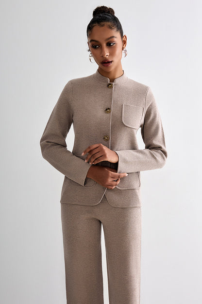 Wool-Blend Knitted Suit