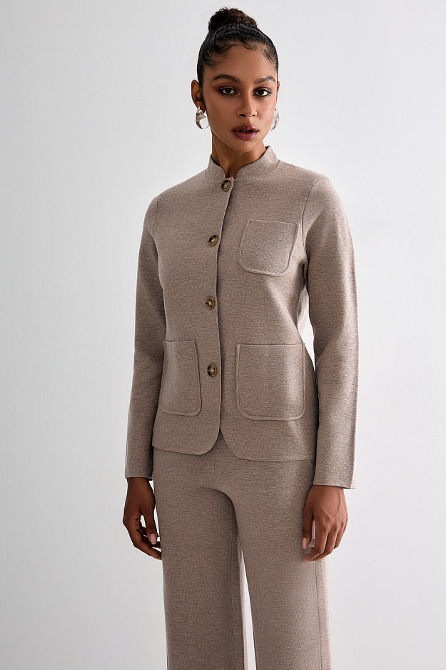 Wool-Blend Knitted Suit