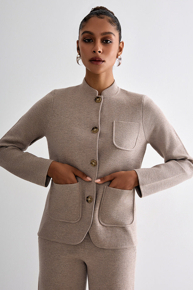 Wool-Blend Knitted Suit