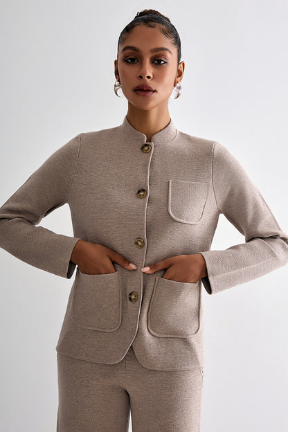 Wool-Blend Knitted Suit