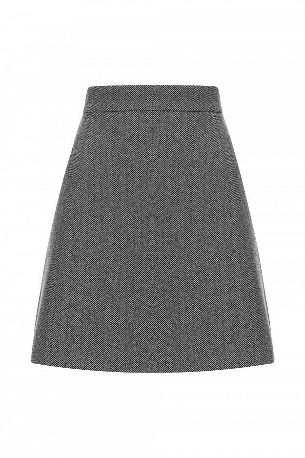 High-Waist Structured Mini Skirt