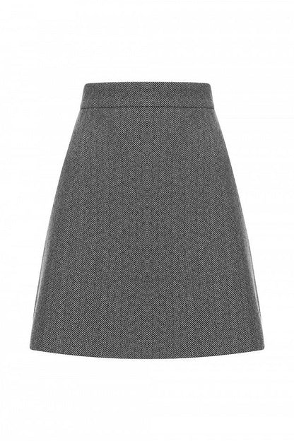 High-Waist Structured Mini Skirt
