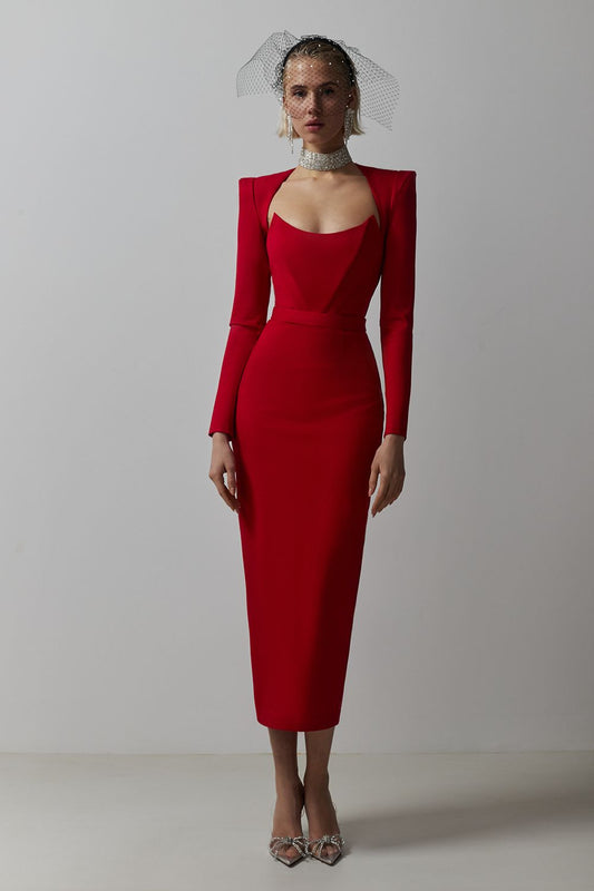 Sculpted Midi Dress