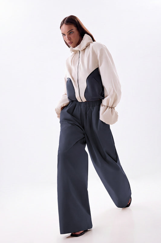 Relaxed-Fit Pants with Elastic Waist