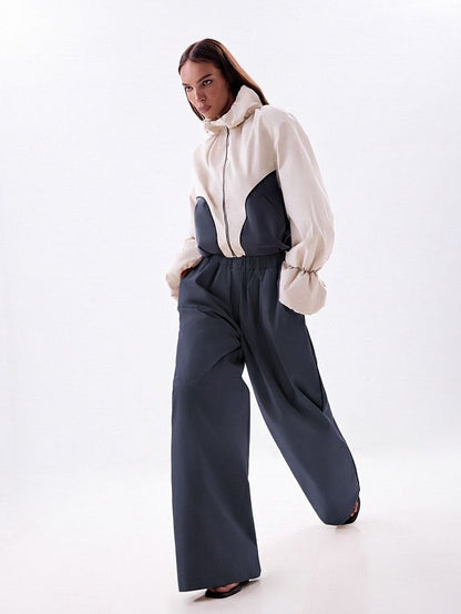 Relaxed-Fit Pants with Elastic Waist