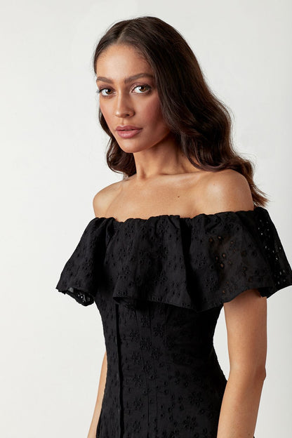 Everyday off-the-shoulder midi dress
