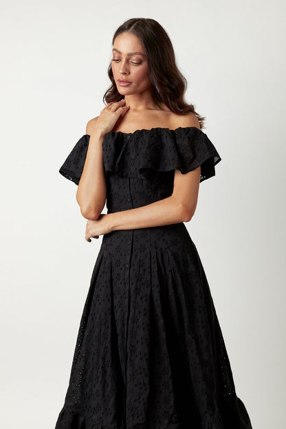 Everyday off-the-shoulder midi dress
