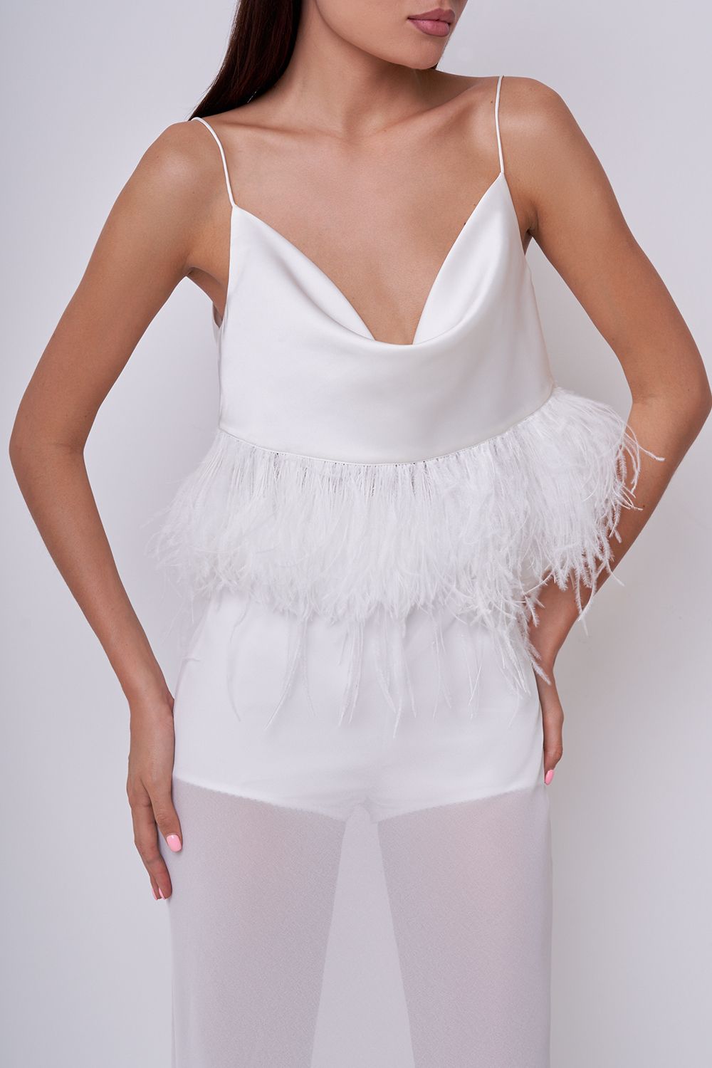 Feathered hem top