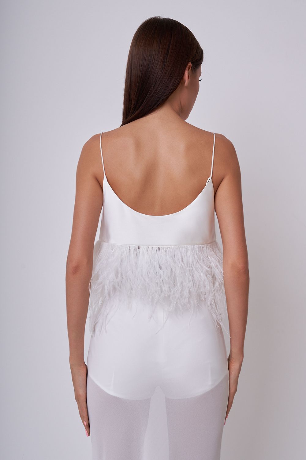 Feathered hem top
