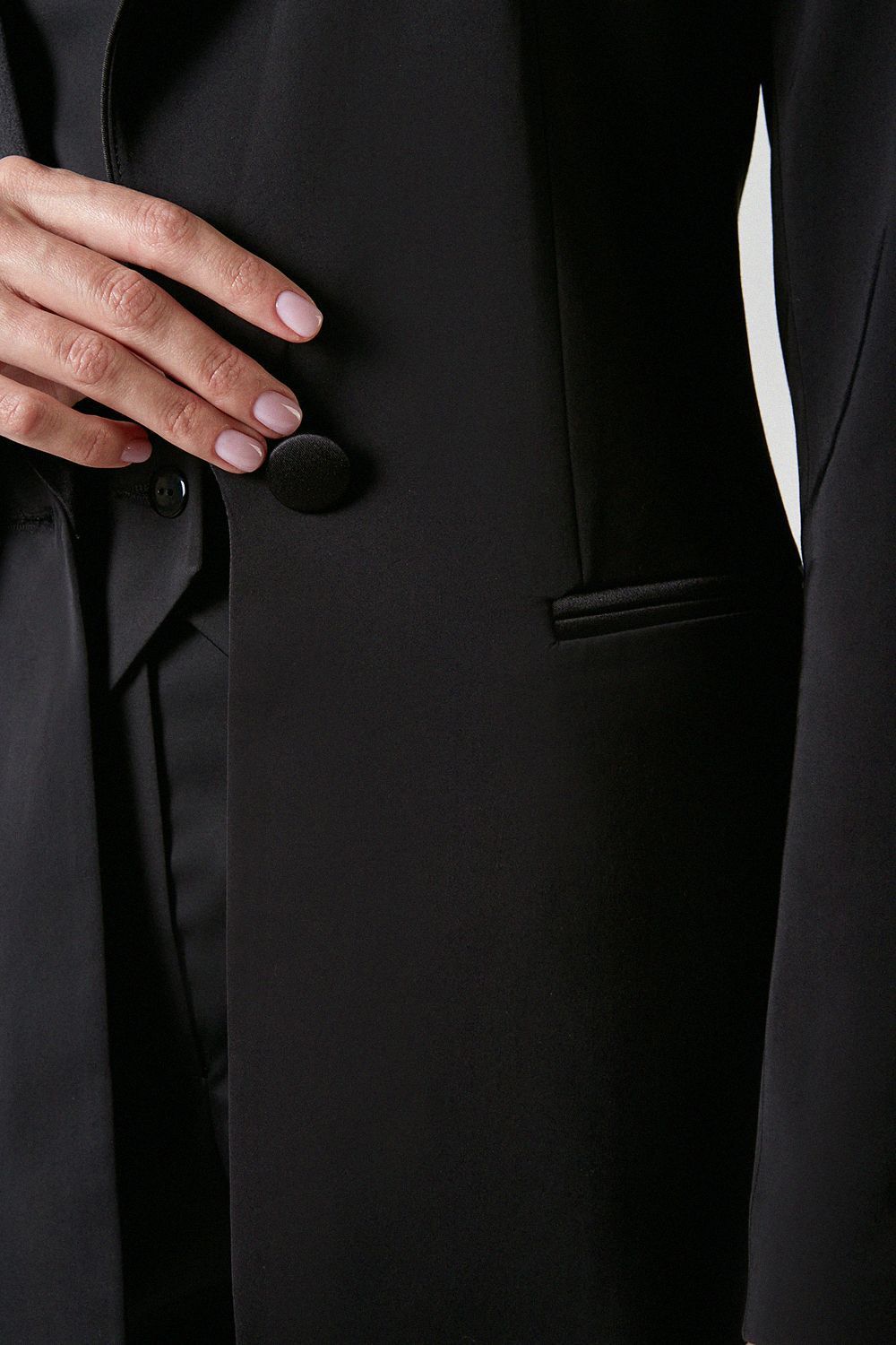 Jacket with satin lapels