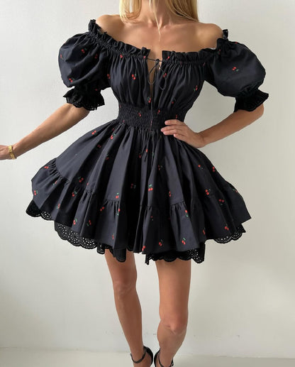 Puff-Sleeve Skater Mini