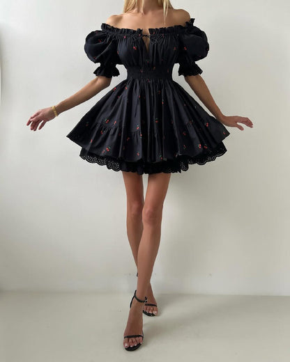 Puff-Sleeve Skater Mini