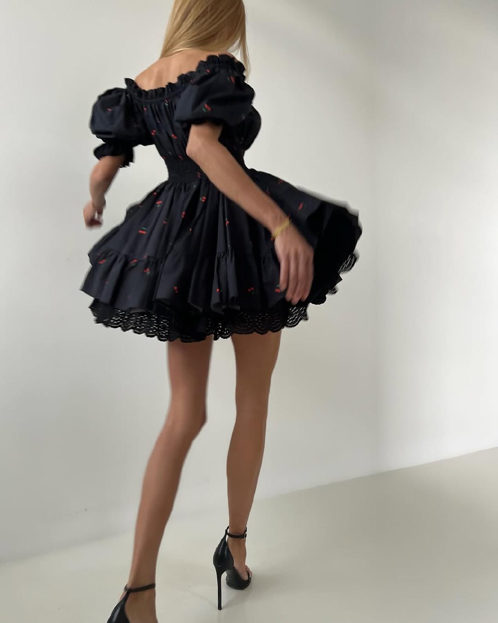 Puff-Sleeve Skater Mini