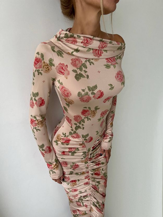 Midi Dress with Exclusive Print