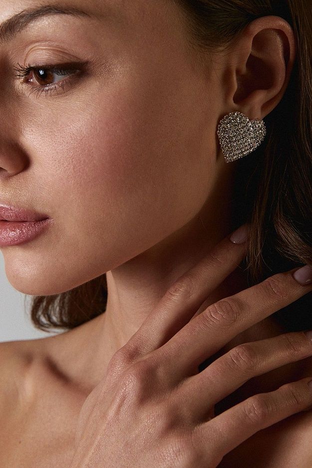 earrings pusety serdtsa