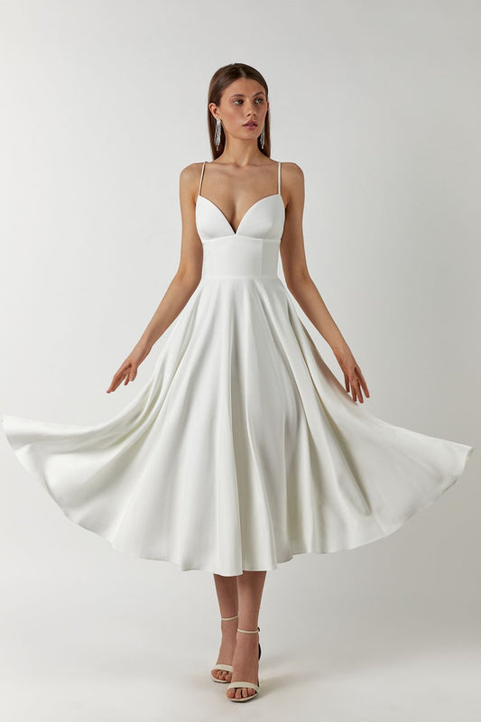 Strap dress with circle skirt