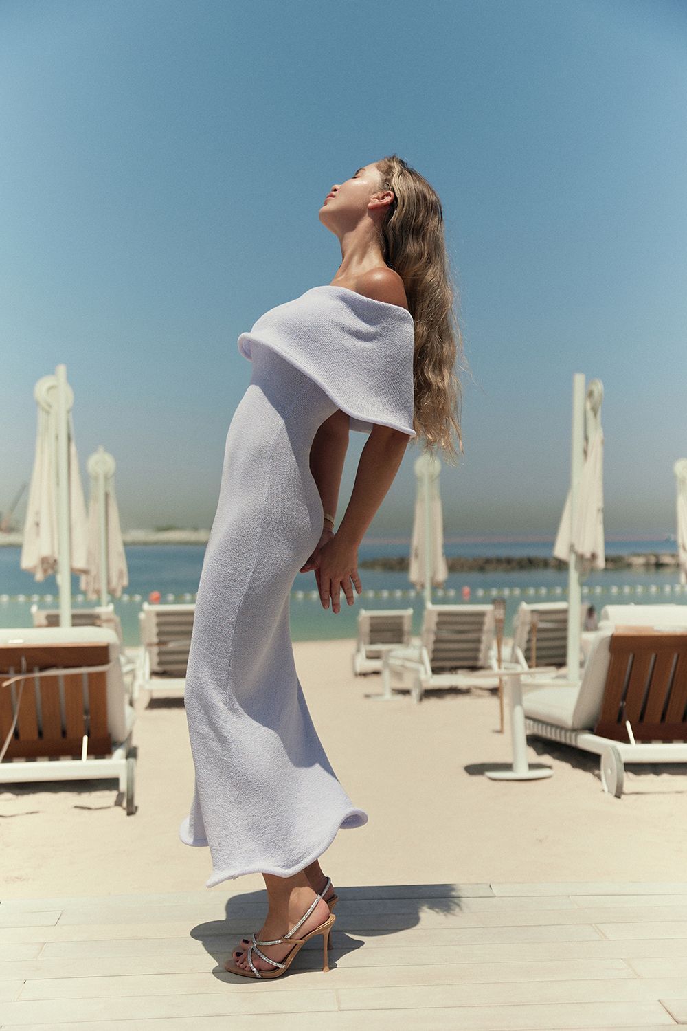 Fitted Knit Dress with Hem Detail