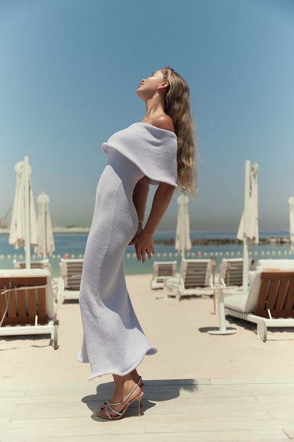 Fitted Knit Dress with Hem Detail